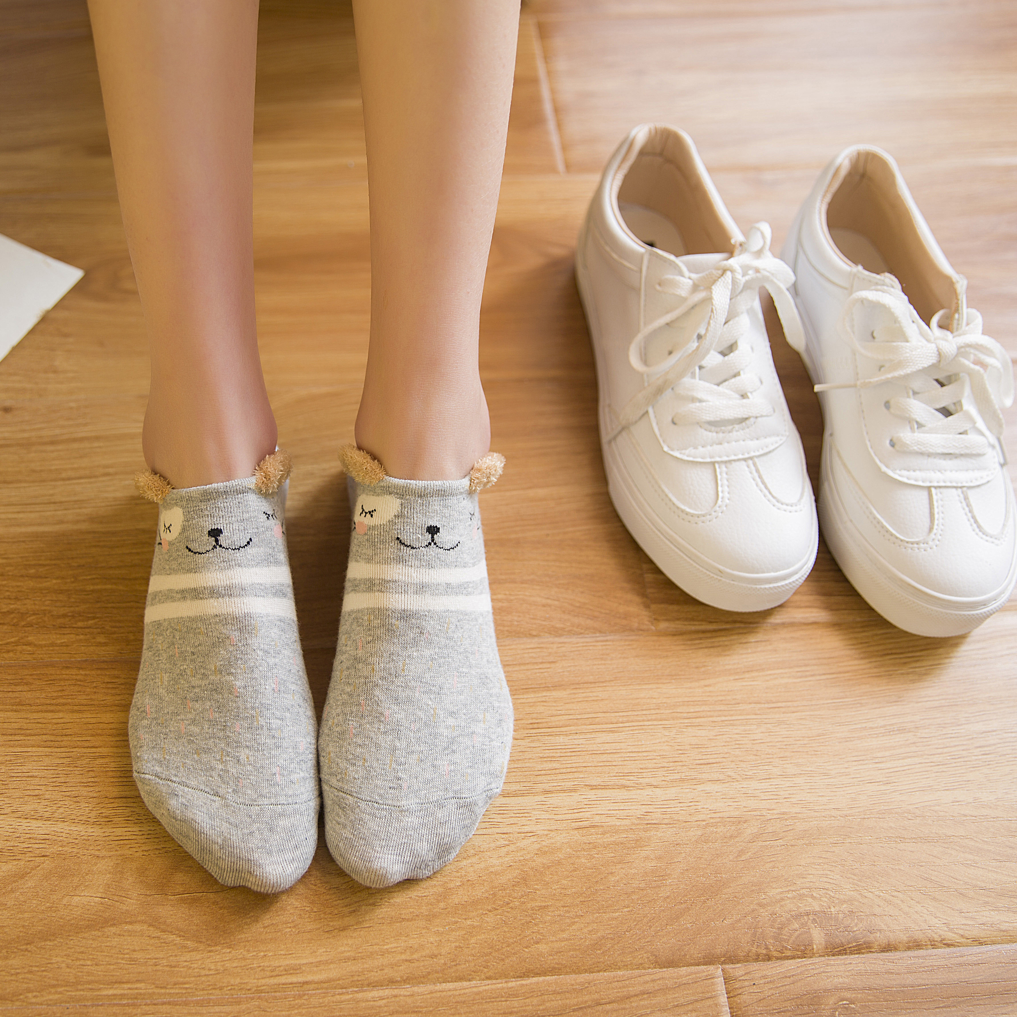 袜子女短袜浅口韩国可爱爱萌日系少女心纯纯棉短袜