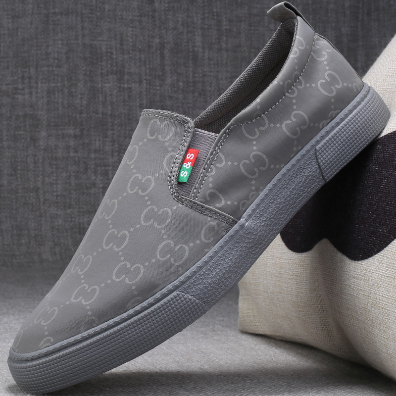 男士老北京布鞋2022新款春季开车透气一脚蹬懒人男式休闲潮男鞋子