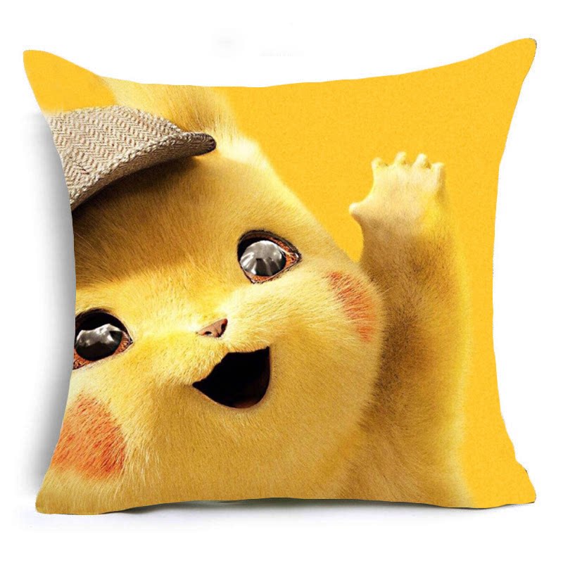 神奇宝贝皮卡丘抱枕可爱卡通枕头汽车沙发腰靠儿童靠垫