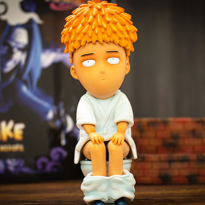 国产三代一拳超人琦玉老师马桶坐姿可爱公仔手办