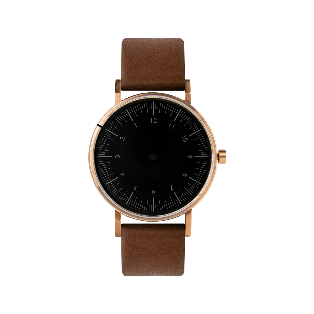 simpl品牌设计师小众黑色个性无指针概念女手表情侣男创意简约潮