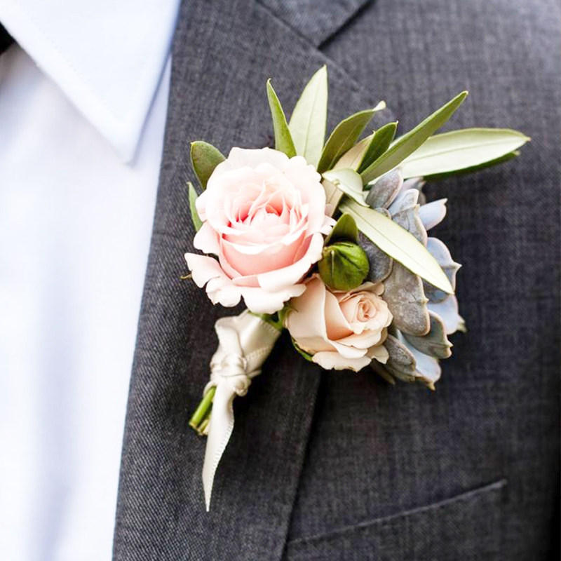 新郎新娘婚礼胸花制作材料三角别针夹子婚庆用品  爱上花衣鲜花包装