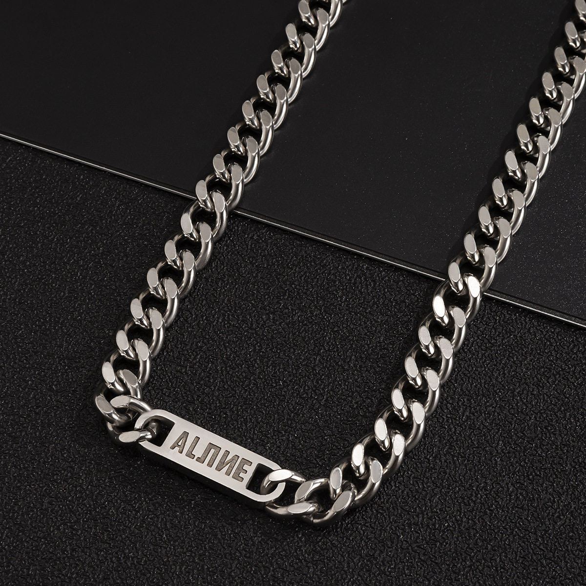 嘻哈欧美古巴项链男潮潮牌街头风钛hiphop个性项链