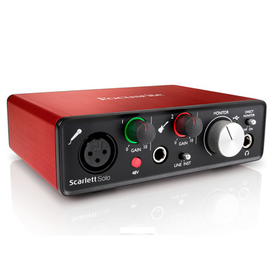focusrite福克斯特scarlettsolo2i22i4usb声卡音频话筒套装