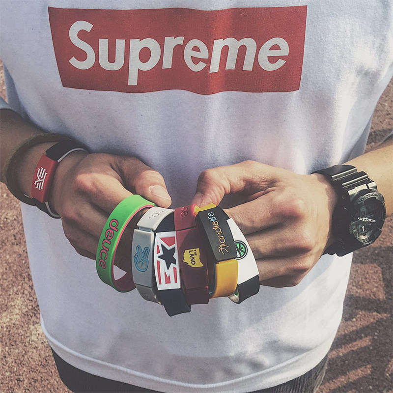 欧美运动篮球手环欧文deucebrand能量正反两面手链