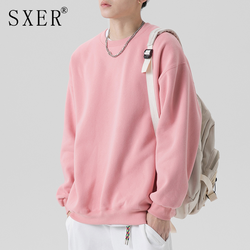 纯棉情侣加绒卫衣男秋冬款圆领潮牌ins男装上衣服打底衫秋季外套