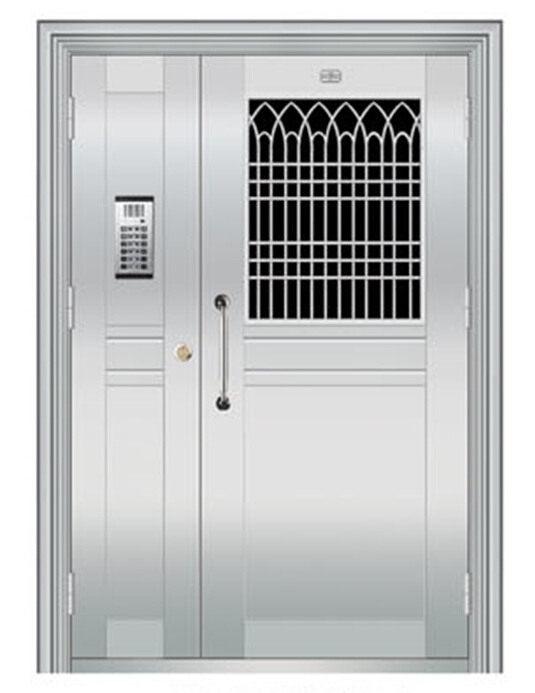 欧帝不锈钢楼宇小区进出出门电子非标定制进户门