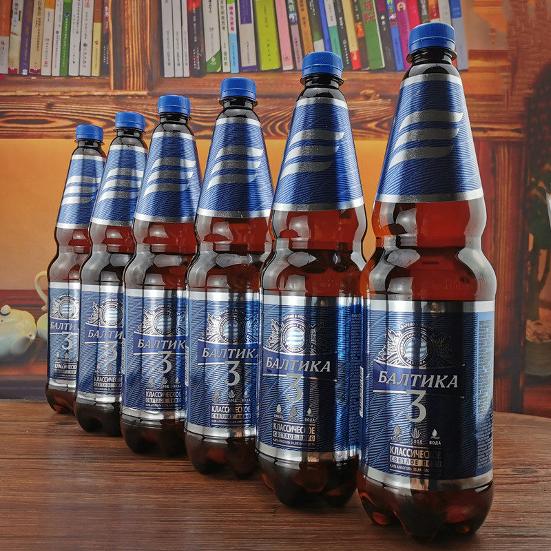 俄罗斯原装进口啤酒波罗的海3号1300毫升6桶大麦麦精烈性啤酒