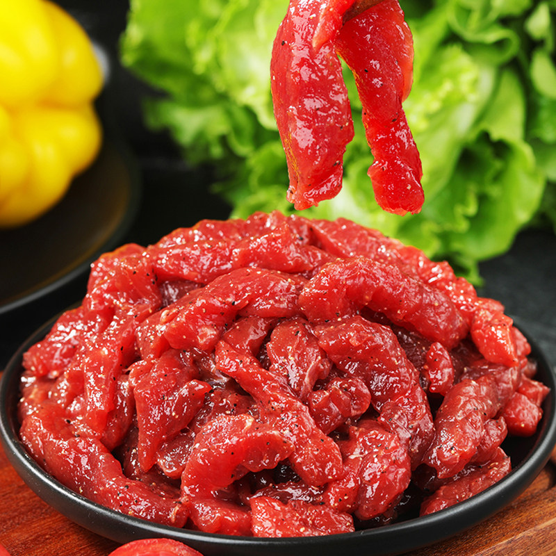 牛肉福记椒牛柳条冷冻半成品新鲜里脊腌制生鲜生牛肉