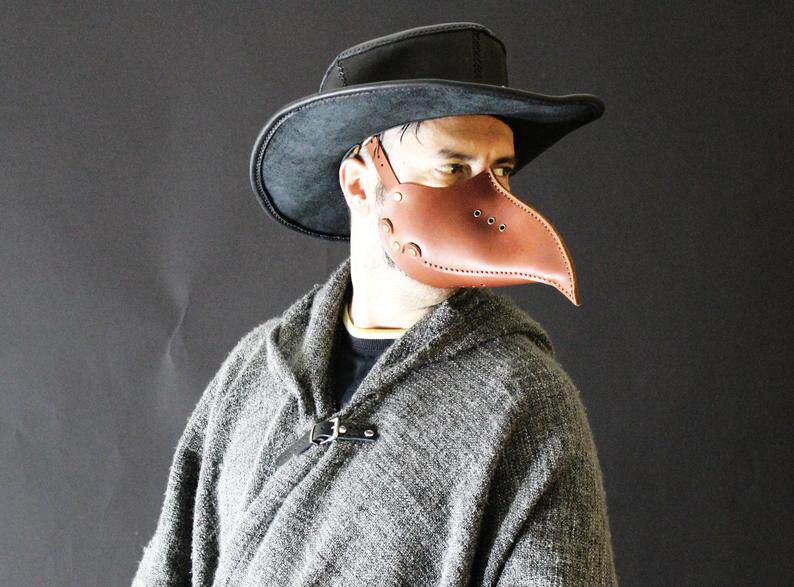 蒸汽朋克风格鸟嘴面罩口罩模板出格diy手工包包定制