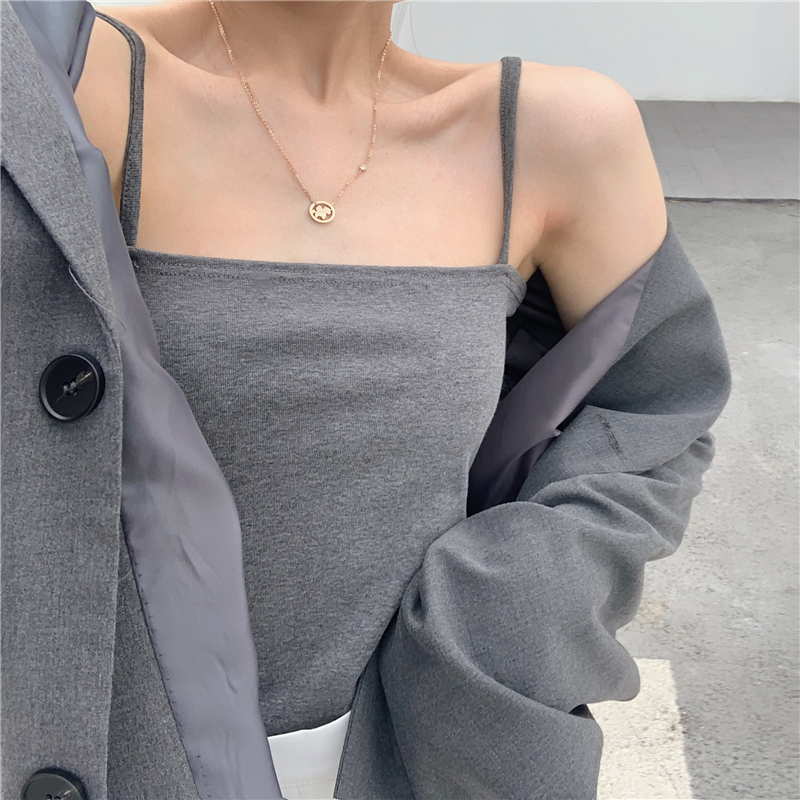 ins网红吊带背心女内搭外2020夏季新款锁骨背心吊带