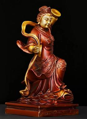 铜雷公件电母摆纯铜雷震子金绘神像