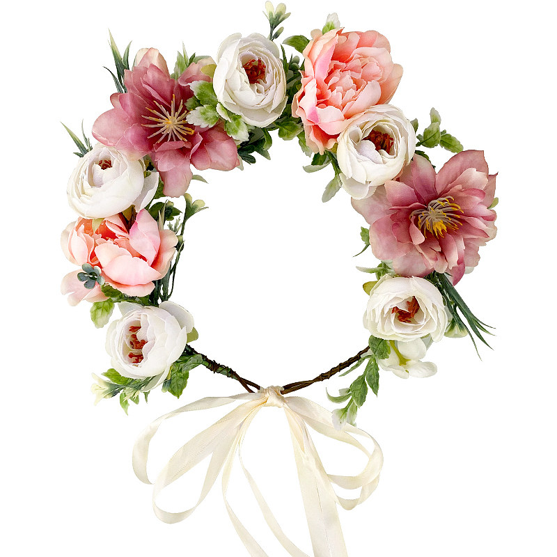 女童超仙森系花环韩式儿童花朵头饰手花演出发饰