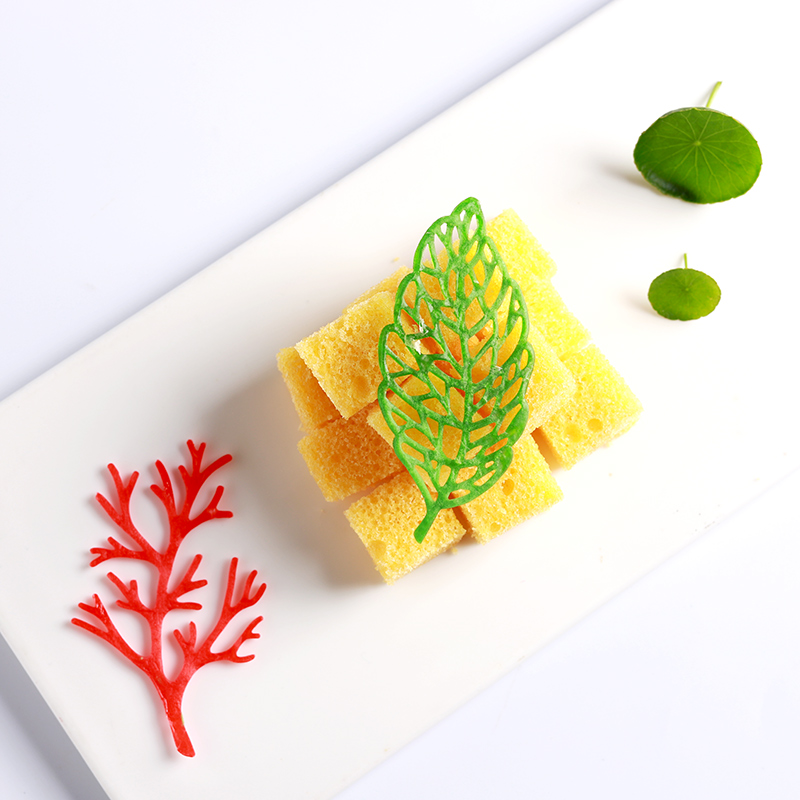 创意盘饰摆盘装饰厨师冷菜围边花草树叶子翻糖盐雕巧克力硅胶模具