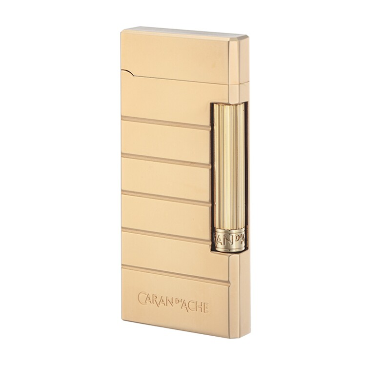 专柜瑞士caranache凯兰帝打火机高端纯铜机芯超薄充气打火机