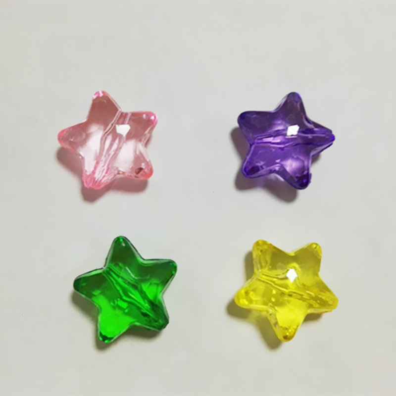 包邮亚克力彩色星星宝石儿童手链项链串珠配件手工串珠