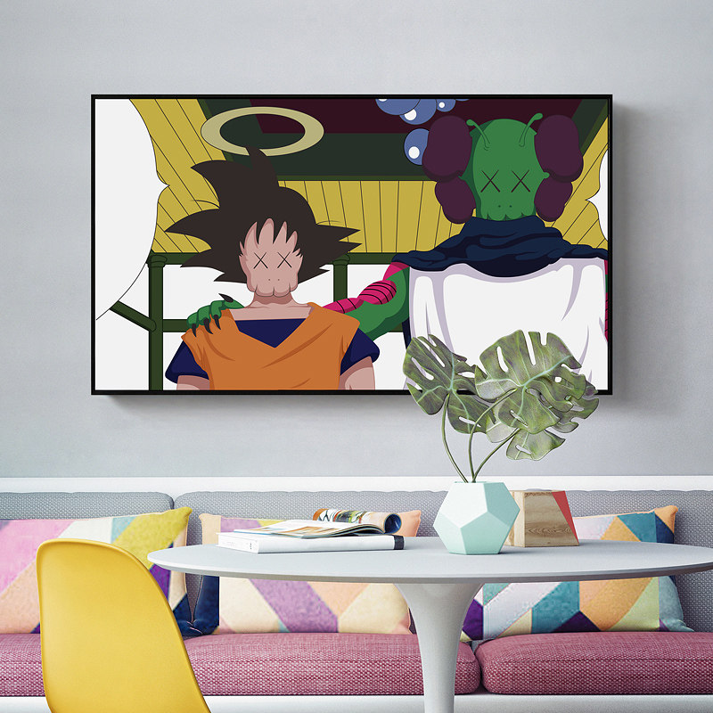 kaws七龙珠现代简约客厅装饰画餐厅壁画巨幅大卡卡通现代装饰画