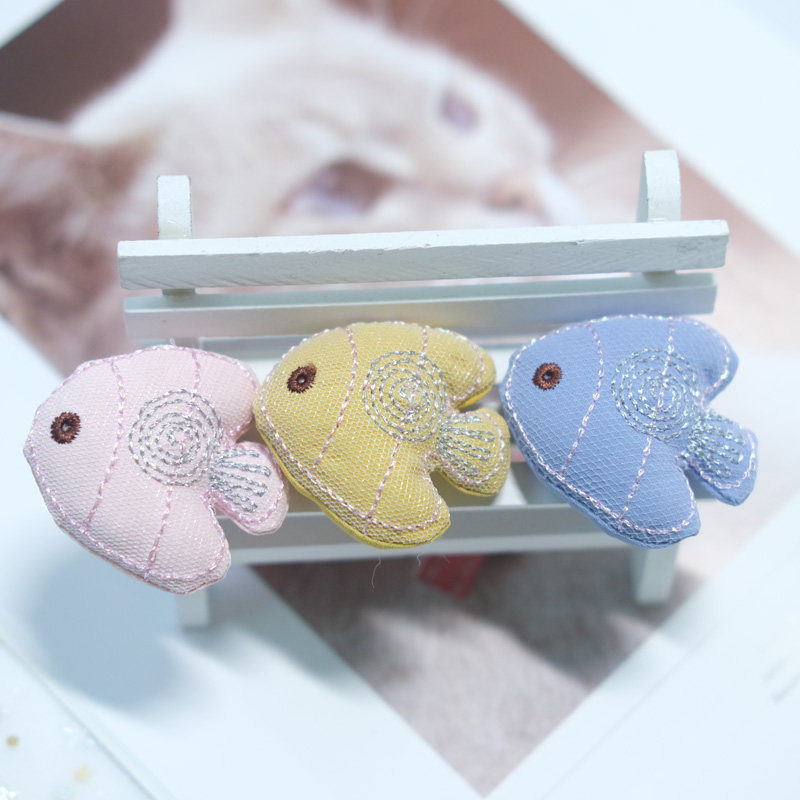 日韩布艺可爱棒棒糖小鱼胸针配饰学生diy装饰品胸针