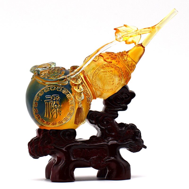 汉风琉璃葫芦乔迁礼品创意玄关装饰品长辈朋友摆件