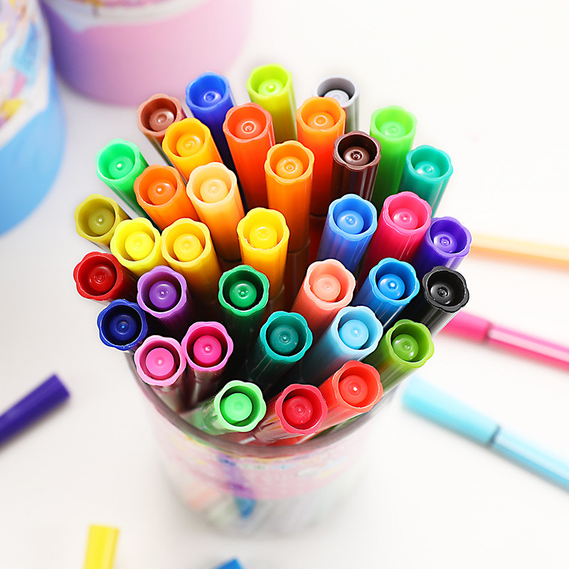 迪士尼水彩笔套装彩色笔无毒可水洗印章画笔儿童幼儿园小学生用宝宝