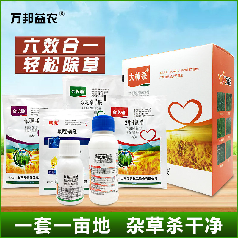 小麦除草组合套餐苯磺隆2甲4氯钠苗后除节节麦野燕麦农药麦田除草