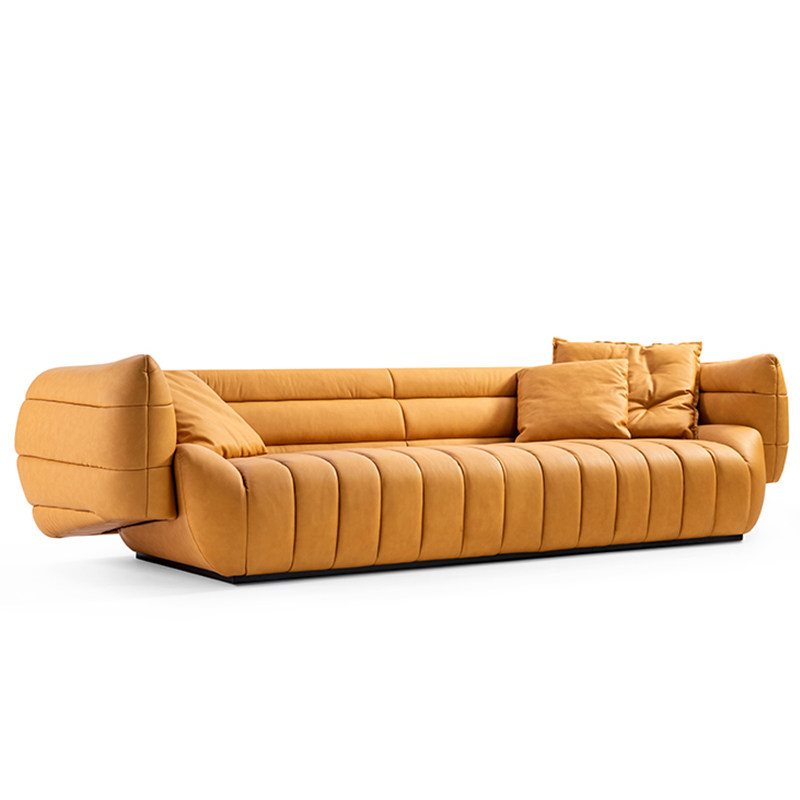 tactile意大利baxter沙发香蕉船大户户型磨砂真皮设计皮艺沙发