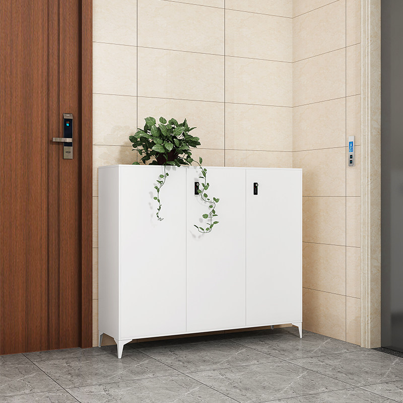 带锁鞋柜家用门外门口电梯走廊楼道过道钢制鞋柜