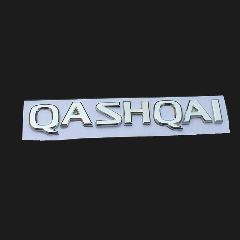 尼桑逍客中网尾箱车尾标贴qashqai英文文标字母汽车车标