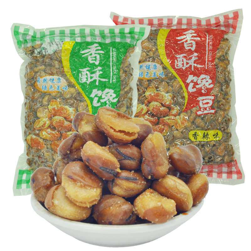 下酒菜 酒鬼 熟食 散装老虎豆儿时零食油炸大豆 蚕豆 香酥兰花豆