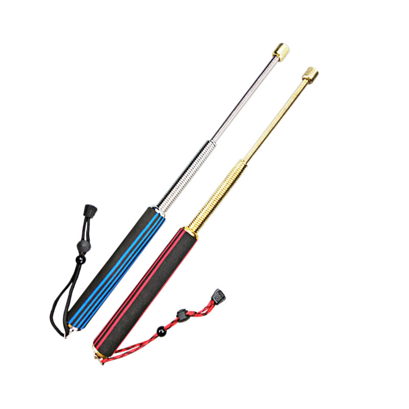 防身甩鞭伸缩三节弹簧武器自卫防暴棍男锻炼其他防护救生装备