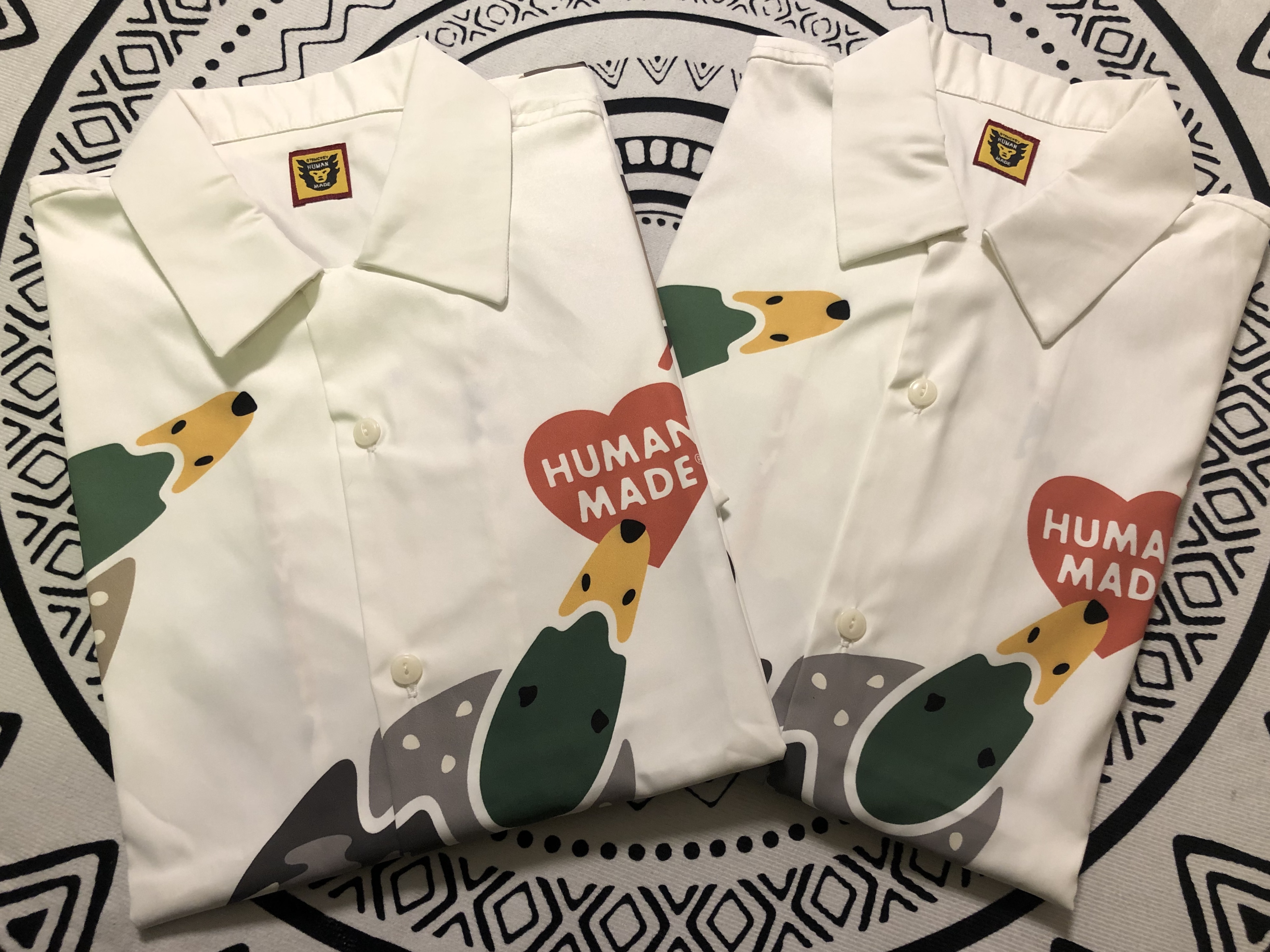 HUMAN MADE衬衫短袖绿头鸭子夏威夷宽松男女情侣nigo同款阿罗衫