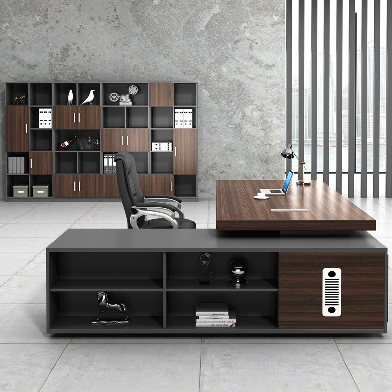 老板桌总裁桌办公桌椅组合单人大班台简约现代桌子商用办公室家具