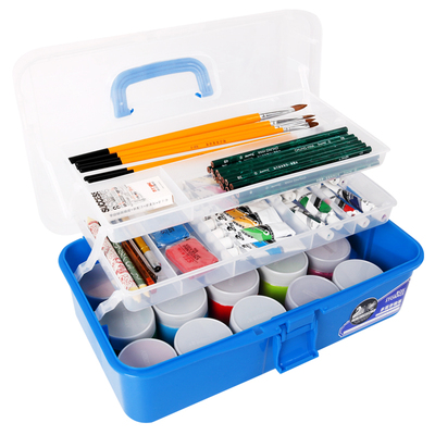 生艺考手提式多功能家用大号儿童画画美术工具箱美甲五金国画收纳盒