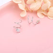 925 sterling silver love spring earrings female cute star rotor rotor earrings double -layer Hong Kong style versatile earrings 925 sterling silver love spring earrings female cute star rotor rotor earrings double -layer Hong Kong style versatile earrings