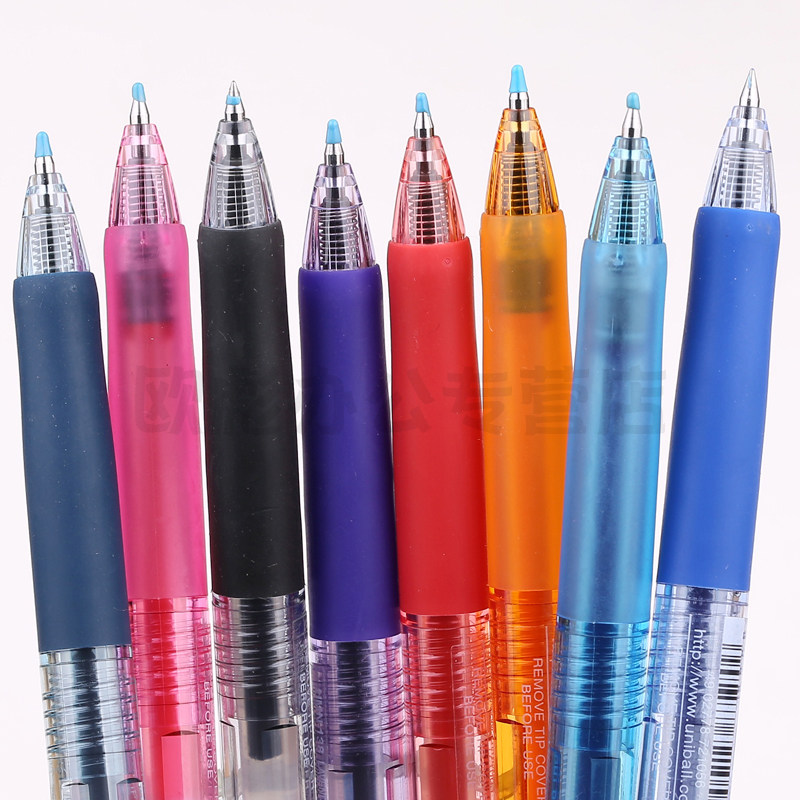 三菱umn138中性笔038mm彩色细字水笔账务记账办公中性笔