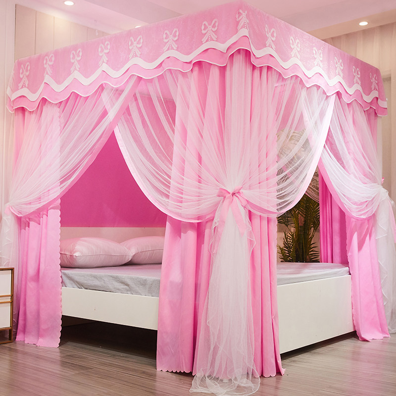 宫庭保暖蚊帐布蚊帐全封闭挡风落地式加厚顶布防尘床幔