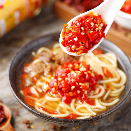 军杰农家剁辣椒鱼头剁椒王拌面酱下饭菜剁辣酱湖南特产超值1100g