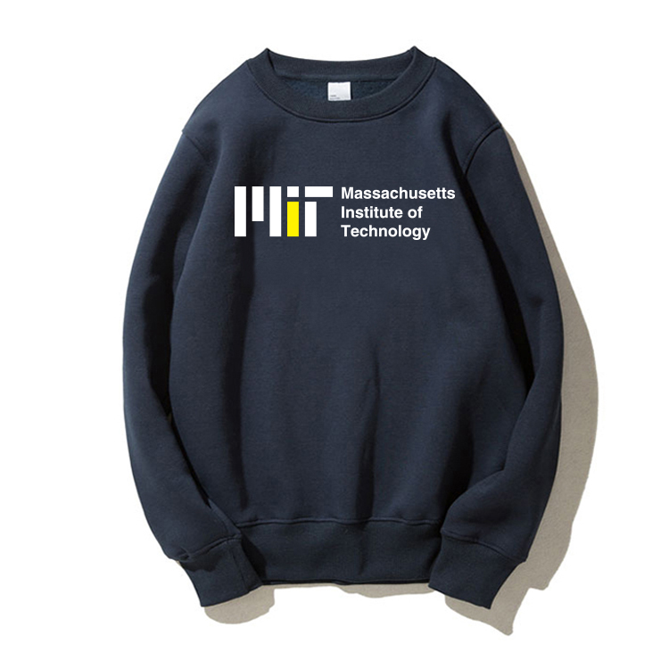 美国麻省理工大学mit校服圆领卫衣加厚抓绒秋冬班服纪念品