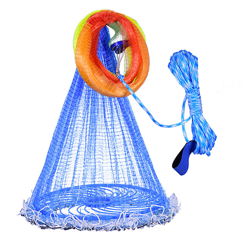 大飞盘式撒网渔网抛网手撒手抛网鱼网抓扑捕鱼鱼网