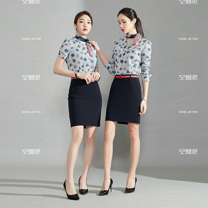 空姐制服高端职业套装夏季衬衫套裙南航航空工装职业女裙套装