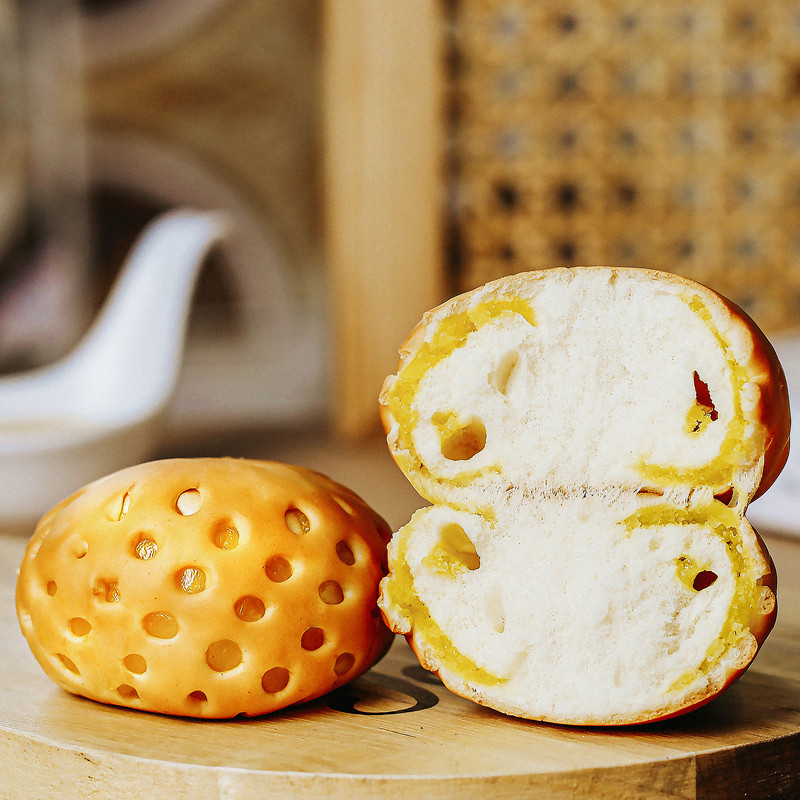 果酱面包菠萝夹心小口袋糕点营养营养学学生早餐西式糕点