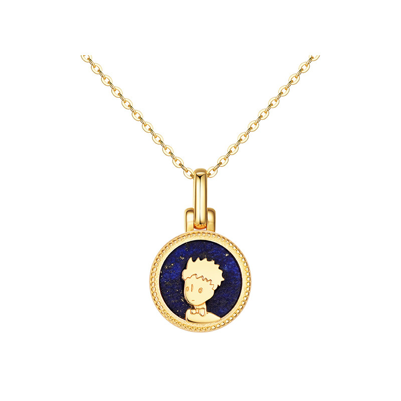 lepetitprince小王子珠宝青金金石头像吊坠锁骨项链