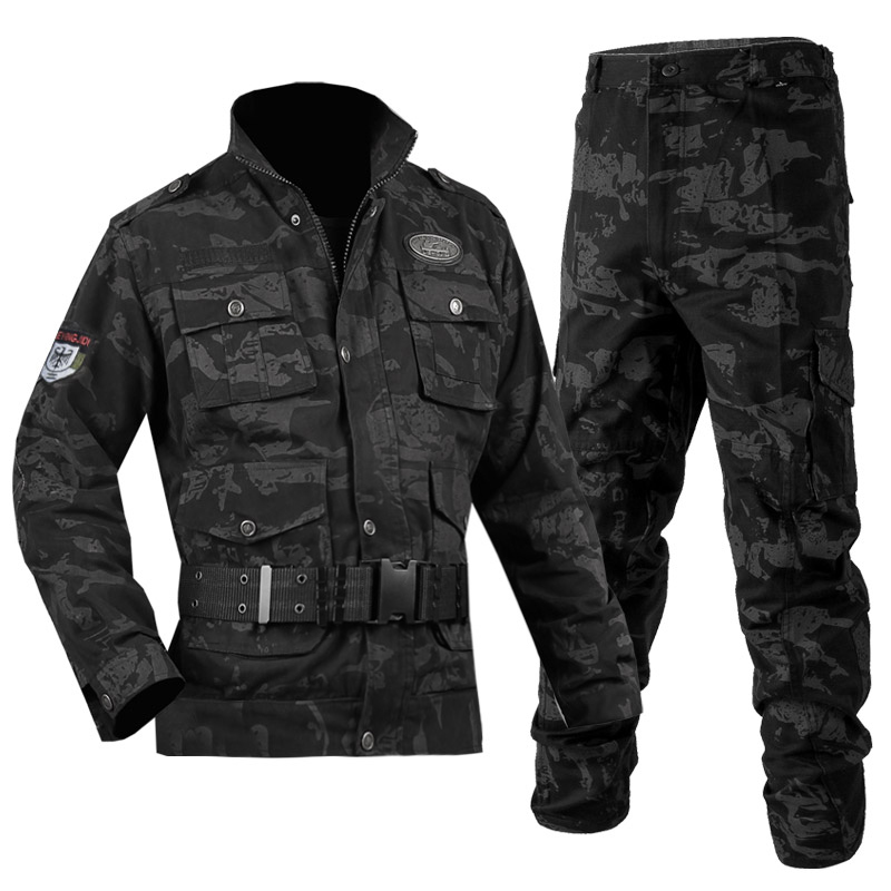 迷彩服男套装春季纯棉耐磨正版新式加肥加大劳保户外军迷女工作服