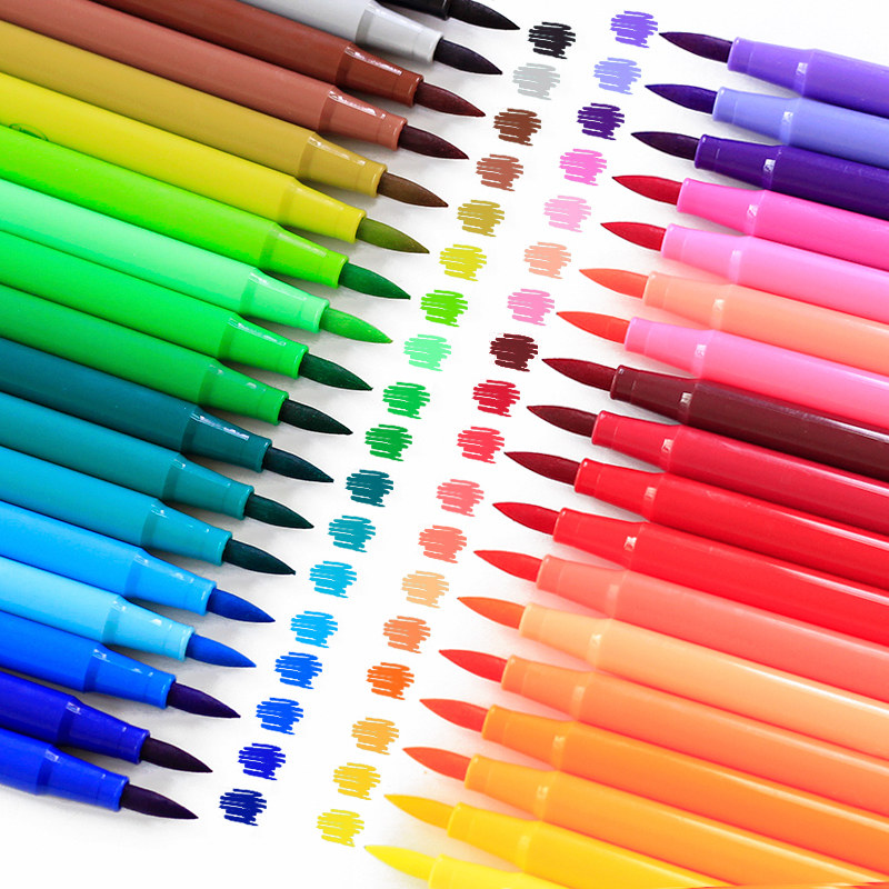 得力专业软笔头水彩笔美术绘画儿童学生彩笔套餐手帐专用画画全套装大