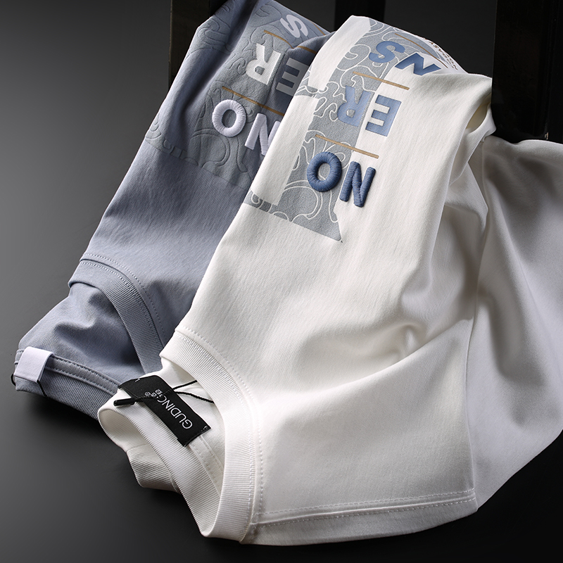 古鼎原创 舒适就是王道 精织T恤男士修身夏季薄款圆领短袖体恤潮