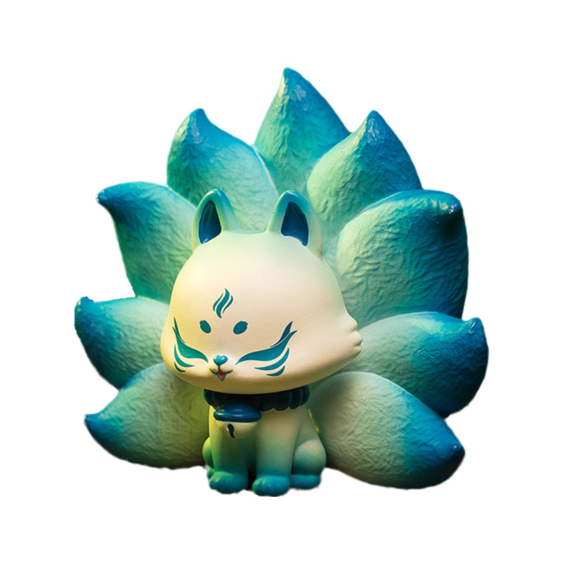 九尾狐盲盒上古九狐可爱女孩小手手办公仔狐狸潮玩盲盒