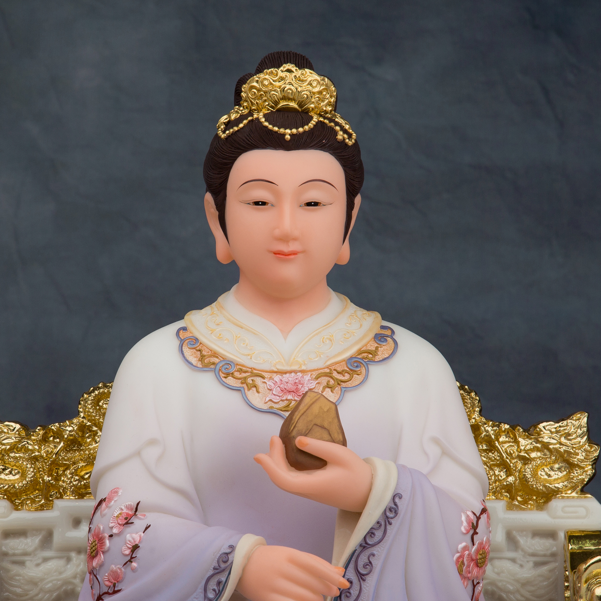 女娲娘娘神像上古正神创世女神大地之母汉白玉摆件