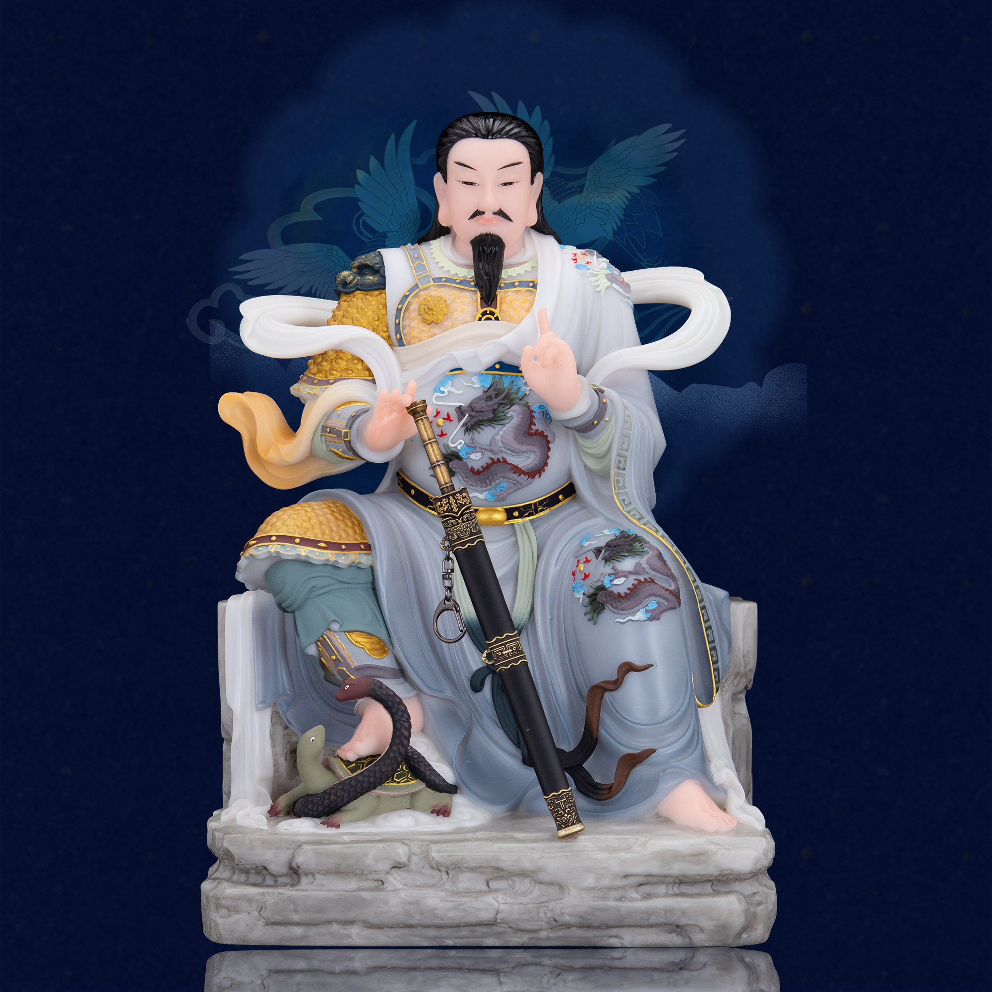 真武汉白玉玄天上帝神像武当山大帝佛像玄武祖师摆件