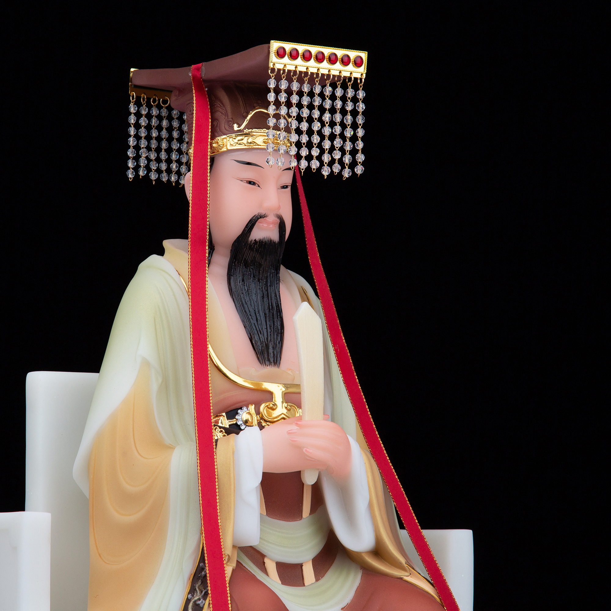 玉帝王母佛像居家供奉汉白玉摆件保平平安玉皇大帝摆件