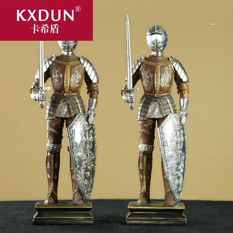 摆件kxdun卡希盾古罗罗马武士欧式铠甲骑士人物摆件